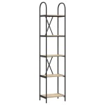 vidaXL Raft pentru cărți Stejar sonoma 40 x 30 x 183 cm Lemn compozit