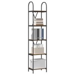 vidaXL Raft pentru cărți Stejar afumat 40 x 30 x 183 cm Lemn compozit