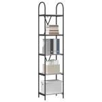 vidaXL Raft pentru cărți sonoma gri 40 x 30 x 183 cm Lemn compozit