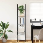 vidaXL Raft pentru cărți sonoma gri 40 x 30 x 183 cm Lemn compozit