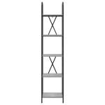 vidaXL Raft pentru cărți sonoma gri 40 x 30 x 183 cm Lemn compozit