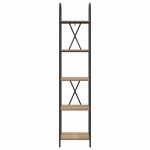 vidaXL Raft pentru cărți stejar artizanal 40 x 30 x 183 cm