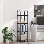 vidaXL Raft pentru cărți Stejar negru 40 x 30 x 146 cm Lemn compozit