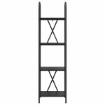 vidaXL Raft pentru cărți Stejar negru 40 x 30 x 146 cm Lemn compozit