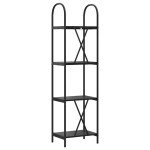 vidaXL Raft pentru cărți Stejar negru 40 x 30 x 146 cm Lemn compozit