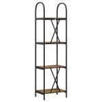 vidaXL Raft pentru cărți Stejar afumat 40 x 30 x 146 cm Lemn compozit