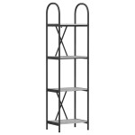 vidaXL Raft pentru cărți sonoma gri 40 x 30 x 146 cm Lemn compozit