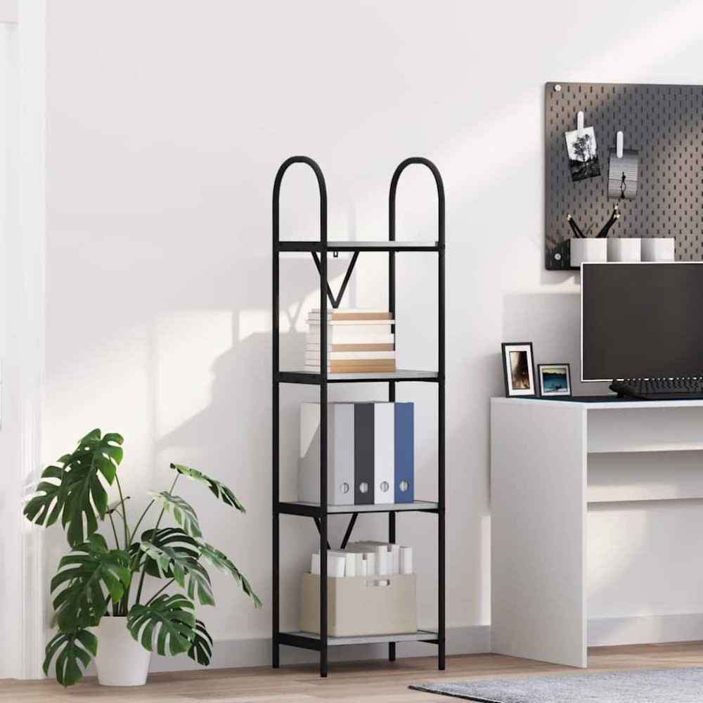 vidaXL Raft pentru cărți sonoma gri 40 x 30 x 146 cm Lemn compozit