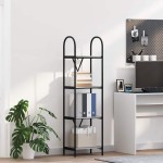 vidaXL Raft pentru cărți sonoma gri 40 x 30 x 146 cm Lemn compozit