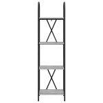 vidaXL Raft pentru cărți sonoma gri 40 x 30 x 146 cm Lemn compozit