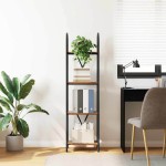 vidaXL Raft pentru cărți Lemn vechi 40 x 30 x 146 cm Lemn compozit