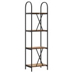 vidaXL Raft pentru cărți Lemn vechi 40 x 30 x 146 cm Lemn compozit