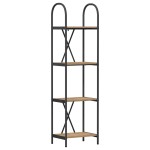 vidaXL Raft pentru cărți stejar artizanal 40 x 30 x 146 cm