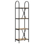 vidaXL Raft pentru cărți stejar artizanal 40 x 30 x 146 cm