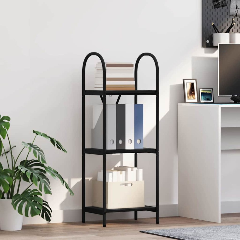 vidaXL Raft pentru cărți Stejar negru 40 x 30 x 109 cm Lemn compozit