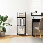 vidaXL Raft pentru cărți Stejar negru 40 x 30 x 109 cm Lemn compozit