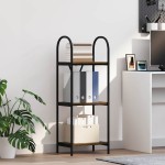 vidaXL Raft pentru cărți Stejar afumat 40 x 30 x 109 cm Lemn compozit