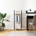 vidaXL Raft pentru cărți sonoma gri 40 x 30 x 109 cm Lemn compozit