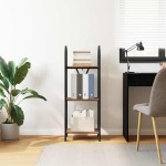 vidaXL Raft pentru cărți Lemn vechi 40 x 30 x 109 cm Lemn compozit