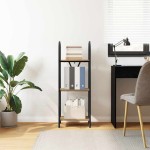 vidaXL Raft pentru cărți stejar artizanal 40 x 30 x 109 cm