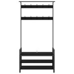 vidaXL Răcător de paltoane Stejar negru 95 x 34 x 184 cm Lemn compozit