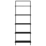 vidaXL Raft pentru cărți Stejar negru 60 x 24 x 168 cm Lemn compozit