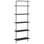 vidaXL Raft pentru cărți Stejar negru 60 x 24 x 168 cm Lemn compozit