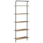 vidaXL Raft pentru cărți stejar artizanal 60 x 24 x 168 cm