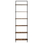 vidaXL Raft pentru cărți Stejar afumat 60 x 24 x 203 cm Lemn compozit