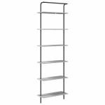 vidaXL Raft pentru cărți sonoma gri 60 x 24 x 203 cm Lemn compozit