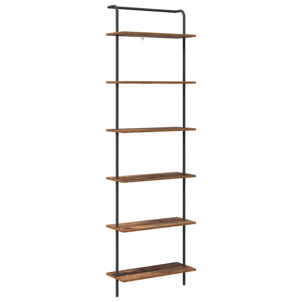 vidaXL Raft pentru cărți Lemn vechi 60 x 24 x 203 cm Lemn compozit