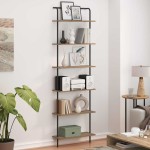 vidaXL Raft pentru cărți stejar artizanal 60 x 24 x 203 cm