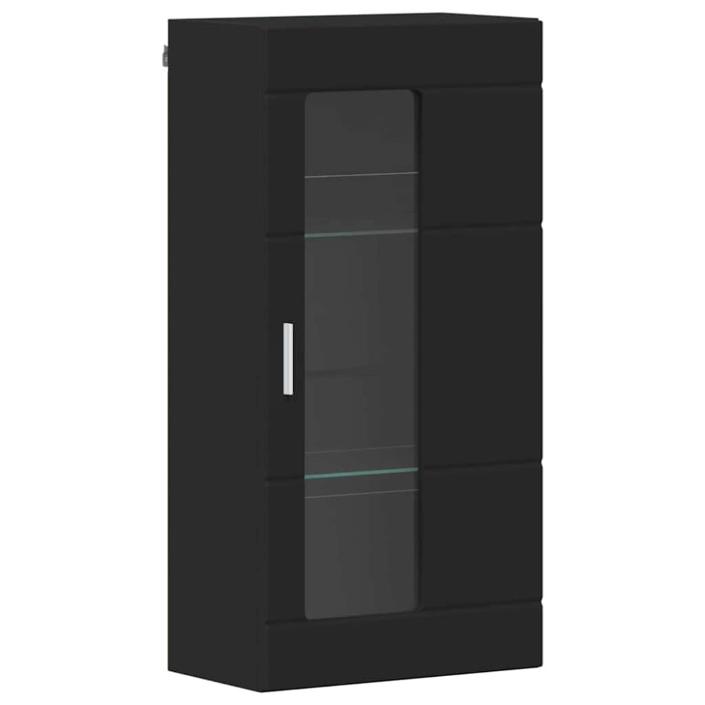 vidaXL Cabinet suspendat cu raft Negru 55 x 29 x 100 cm Lemn compozit