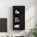 vidaXL Cabinet suspendat cu raft Negru 55 x 29 x 100 cm Lemn compozit