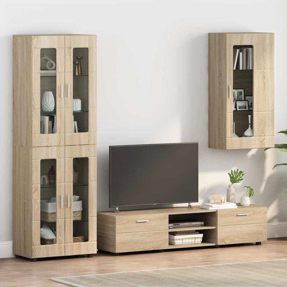 vidaXL Cabinet suspendat Stejar sonoma 55 x 29 x 100 cm Lemn compozit