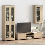 vidaXL Cabinet suspendat Stejar sonoma 55 x 29 x 100 cm Lemn compozit