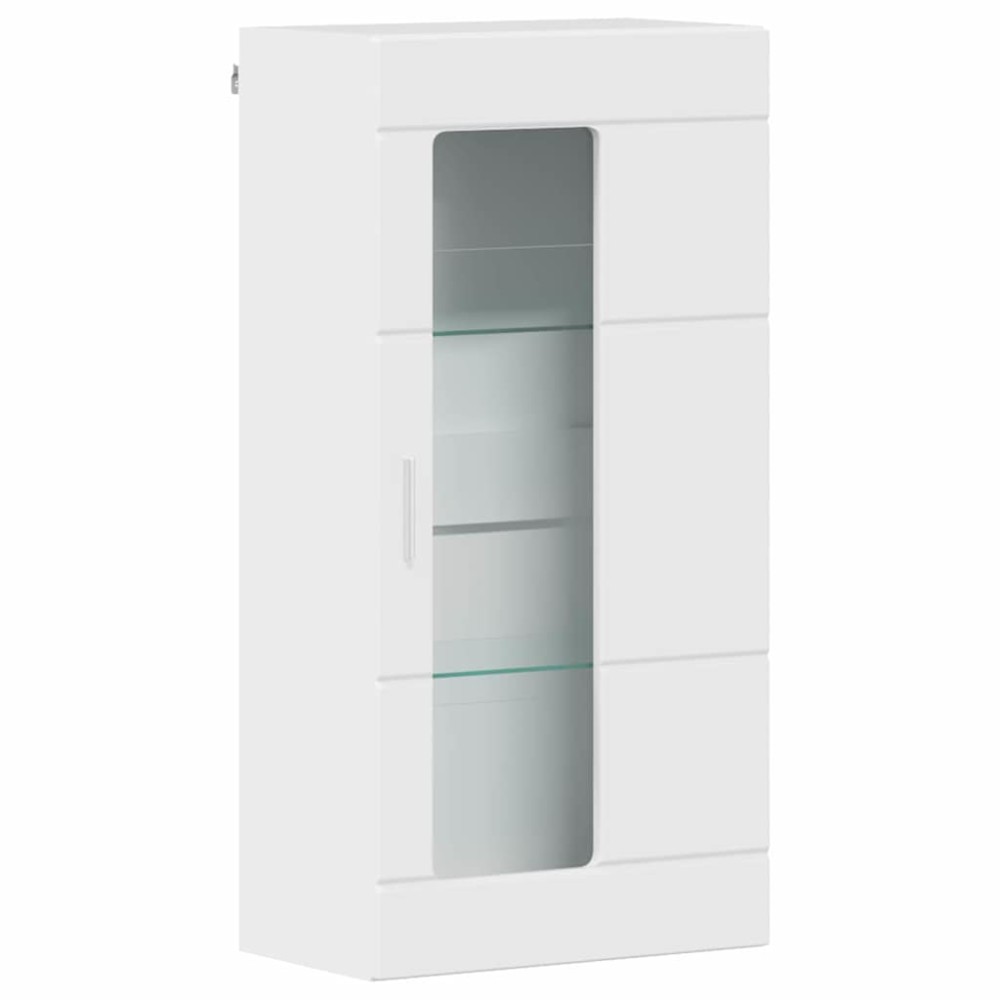 vidaXL Cabinet suspendat cu raft Alb foarte lucios 55 x 29 x 100 cm
