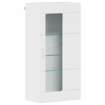 vidaXL Cabinet suspendat cu raft Alb foarte lucios 55 x 29 x 100 cm