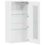 vidaXL Cabinet suspendat cu raft Alb foarte lucios 55 x 29 x 100 cm