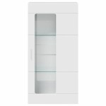 vidaXL Cabinet suspendat cu raft Alb foarte lucios 55 x 29 x 100 cm