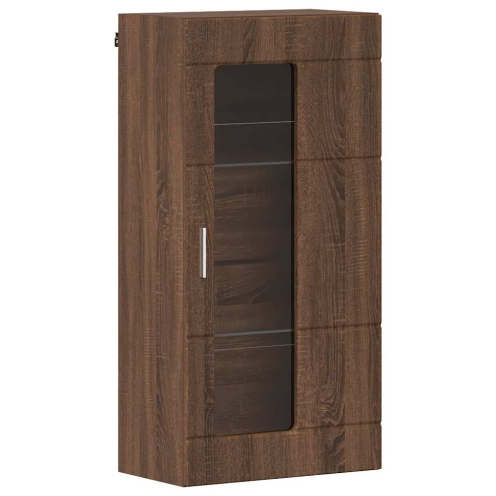 vidaXL Cabinet suspendat Stejar brun 55 x 29 x 100 cm Lemn compozit