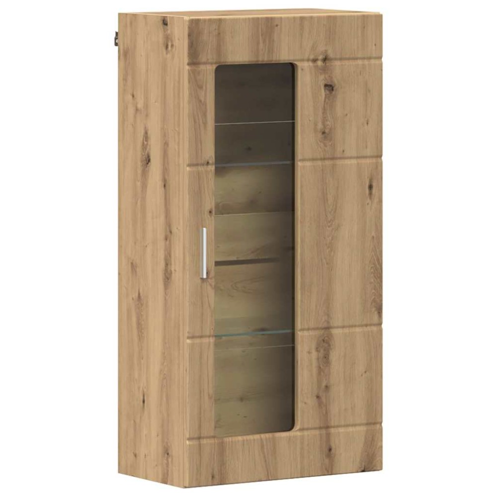 vidaXL Cabinet suspendat cu raft stejar artizanal 55 x 29 x 100 cm