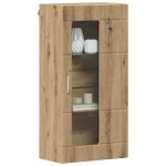 vidaXL Cabinet suspendat cu raft stejar artizanal 55 x 29 x 100 cm
