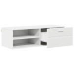 vidaXL Dulap din Lemn cu sertar Alb 100,5 x 39 x 30 cm Lemn compozit