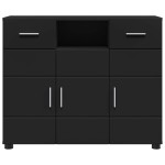 vidaXL Bufet cu sertar cu ușă Negru 88,5 x 30,5 x 73 cm Lemn compozit