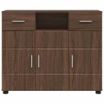 vidaXL Bufet cu sertar Stejar brun 88,5 x 30,5 x 73 cm Lemn compozit