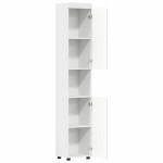 vidaXL Set dulap baie TULUM Alb 37 x 31,5 x 203 cm Lemn compozit