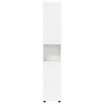 vidaXL Set dulap baie TULUM Alb lucios 37 x 31,5 x 203 cm