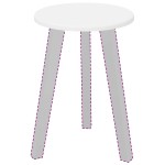 vidaXL Placă de masă Alb 30 x 30 x 1,5 cm Lemn compozit