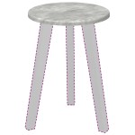 vidaXL Placă de masă Gri beton 30 x 30 x 1,5 cm Lemn compozit